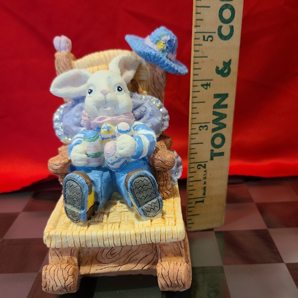 Bunny Rabbit Rocking Chair Decor for sale - Picture 12 of 15